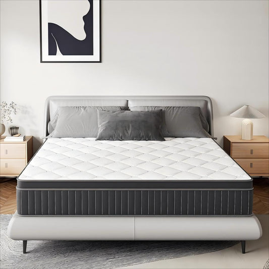 SweDrea 12in. Medium Firm Innerspring Mattress for Back Pain Relief and Cooling with CertiPUR-US, SGS and OEKO-TEX Certified