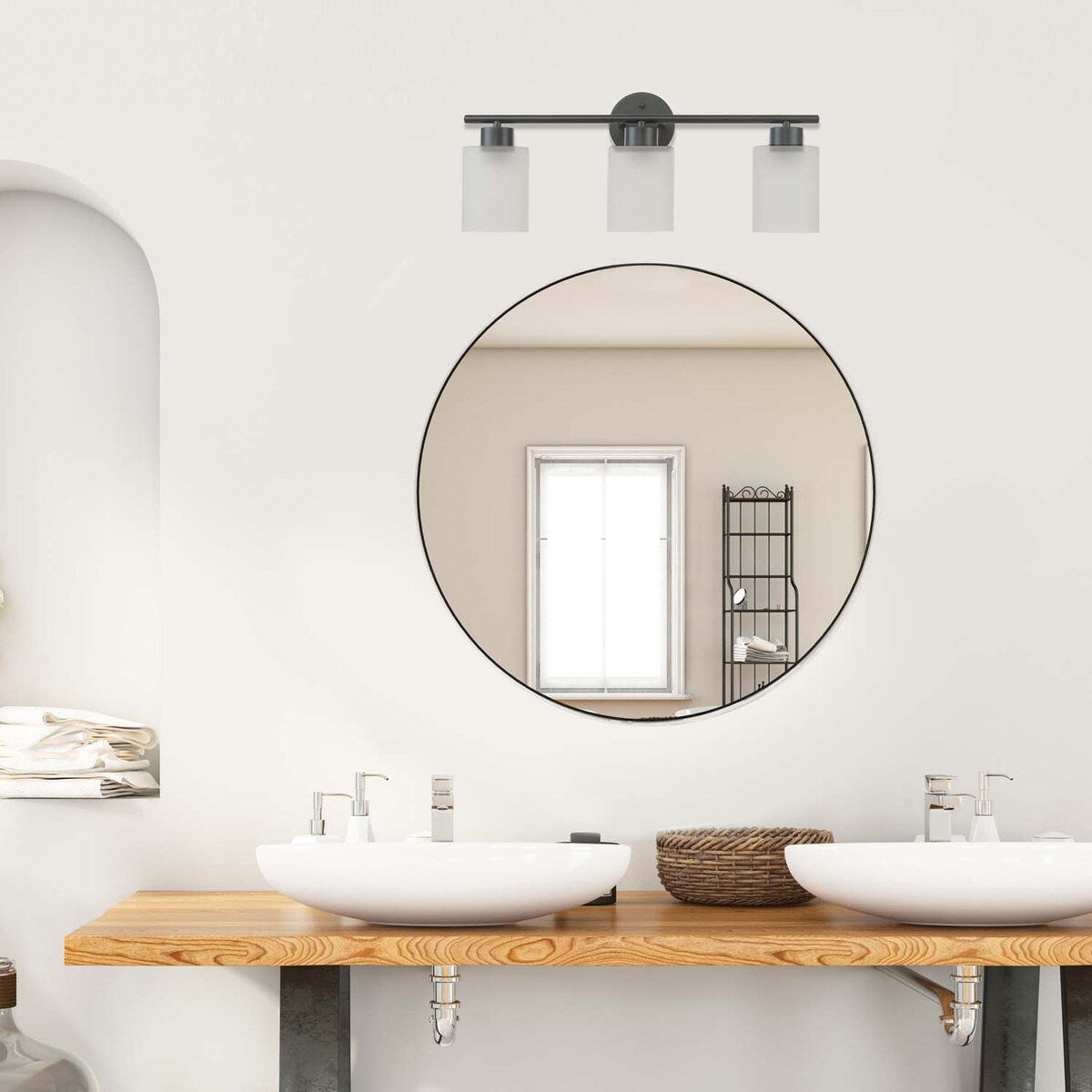 Bellevue Lydia 3 Light 23 Wide Bathroom Vanity Light with Frosted