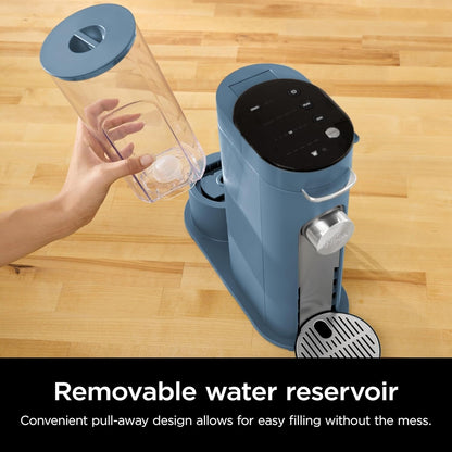 Blue Single-Serve Coffee Maker, K-Cup Compatible, 56oz Reservoir, 6-24oz Brew Sizes, Compact