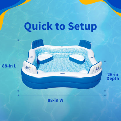 Blue Wave Premier Inflatable Pool with Cover - One-size