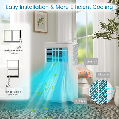 Bossin 8000BTU (Ashrae), 5000BTU（SACC) 3-in-1 Portable Air Conditioners with Remote Control,Quiet Room Portable AC Cooler - 880v