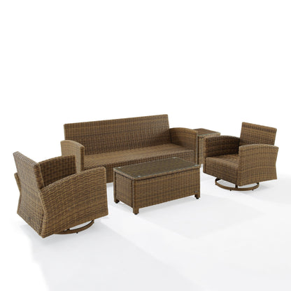 Crosley Bradenton 5Pc Swivel Rocker And Sofa Set