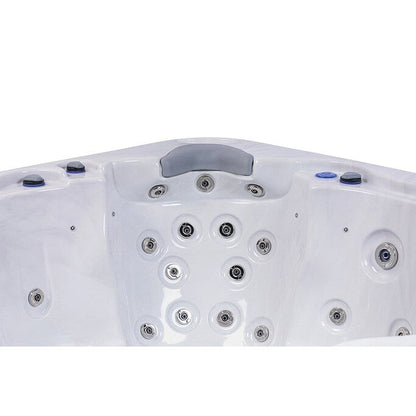 Buenospa Jersey 6 - Person 46 - Jet Hot Tub, Ice White, Gray with Ozone and LED Lights