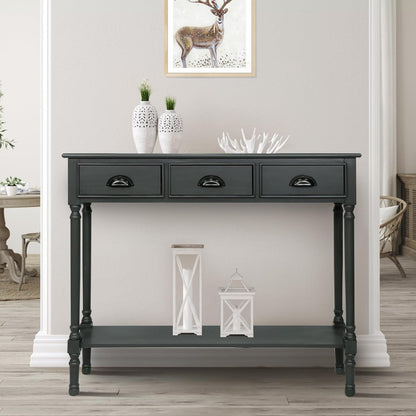 Burlington Wood 3-drawer Console Hallway Table