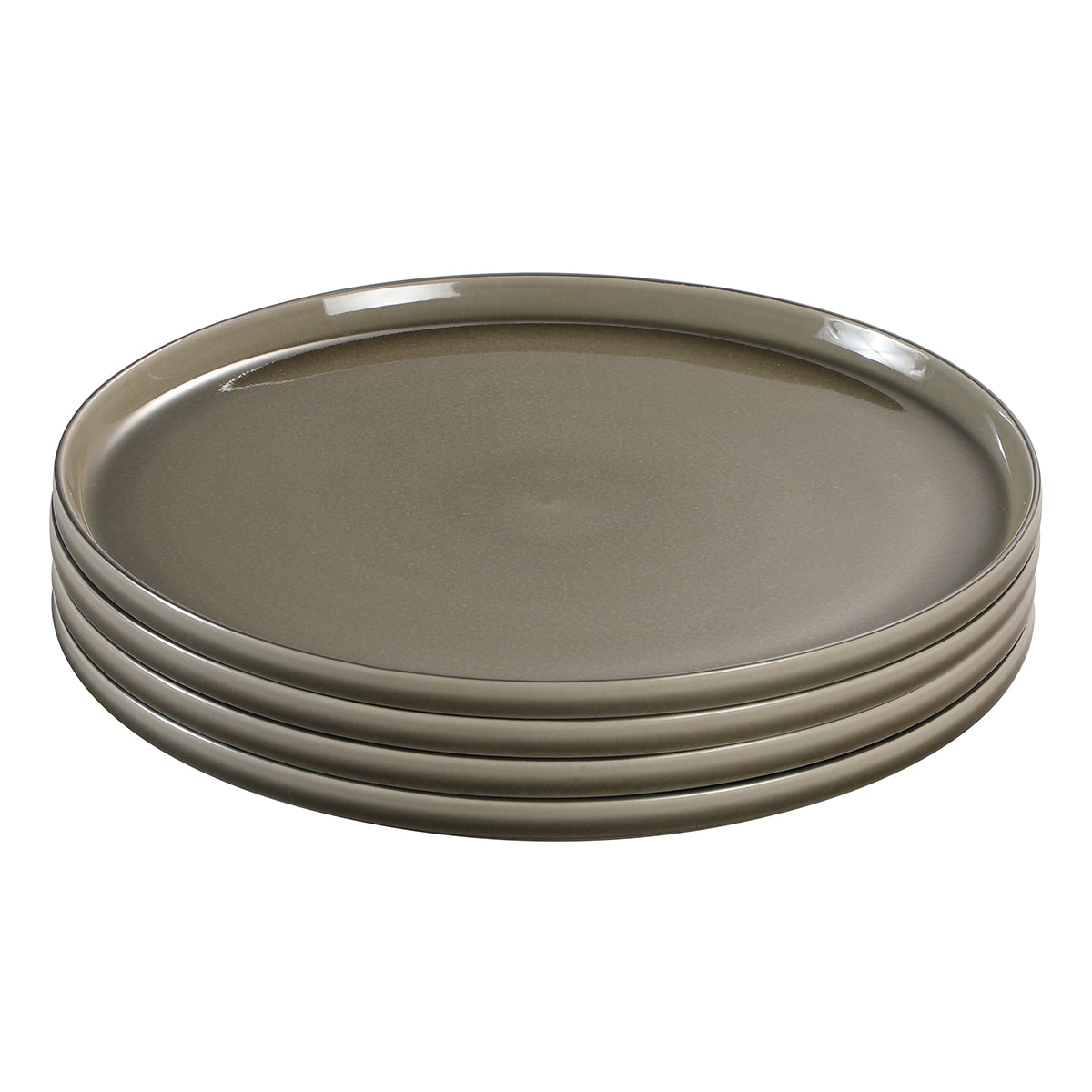 Service de 4 assiettes plates Greeny