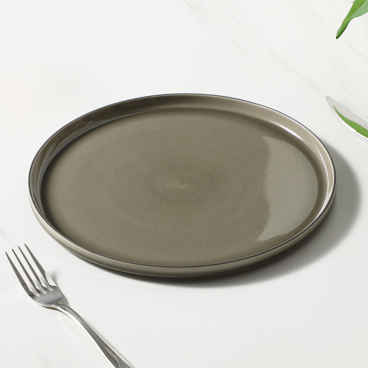 Service de 4 assiettes plates Greeny