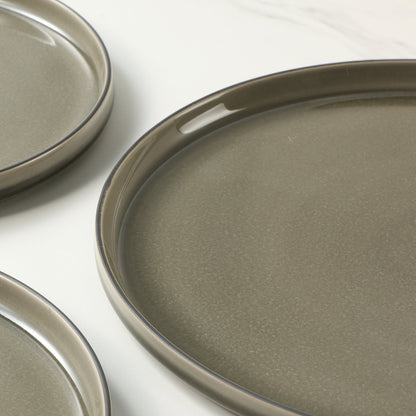 Service de 4 assiettes plates Greeny