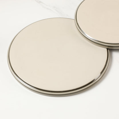 Service de 4 assiettes plates Greeny