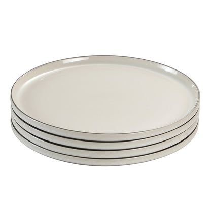 Service de 4 assiettes plates Creamy