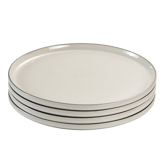 Service de 4 assiettes plates Creamy