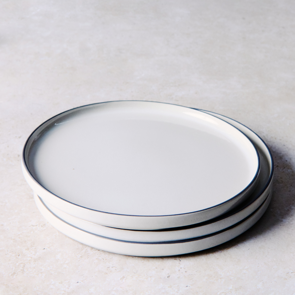 Service de 4 assiettes plates Creamy