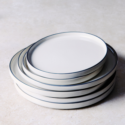Service de 4 assiettes plates Creamy
