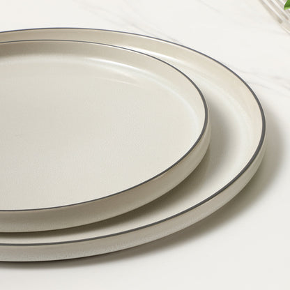 Service de 4 assiettes plates Creamy