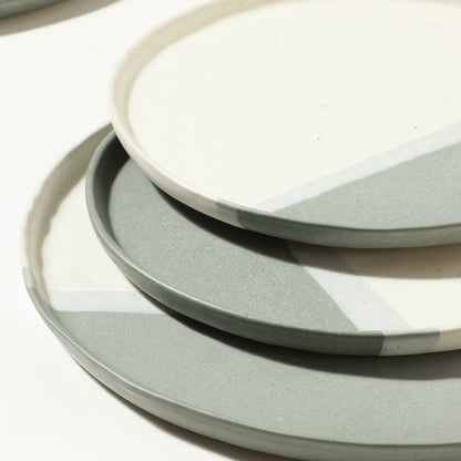 Service de 4 assiettes plates Matty