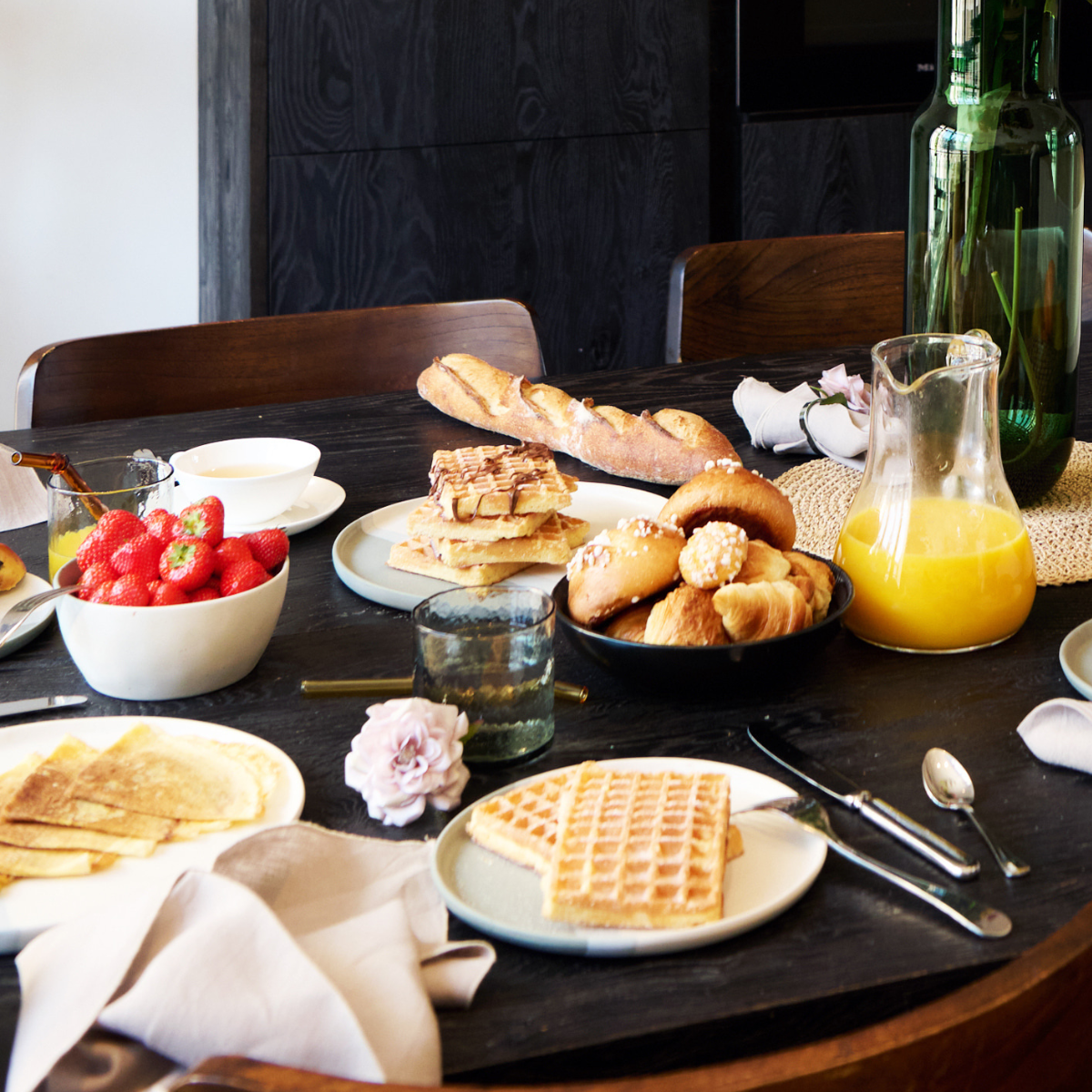 Service de 4 assiettes plates Matty