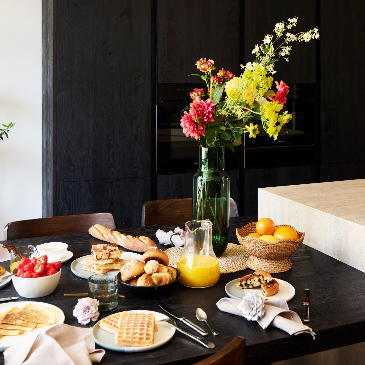 Service de 4 assiettes plates Matty