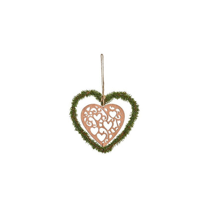 Suspension de Noël en forme de cœur Natura