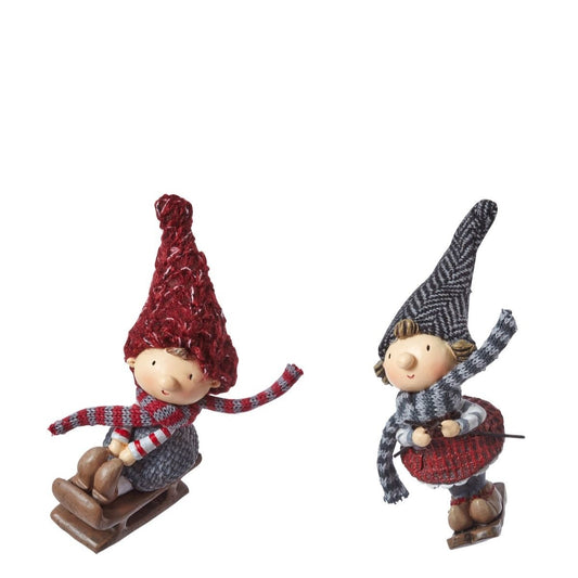 Suspensions Figurines de Noël Enfants Olaf sur Toboggan