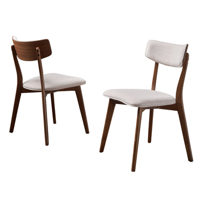 Chazz Mid-Century Modern Upholstered Rubberwood Dining Chairs (Set of 2/4) by Christopher Knight Home