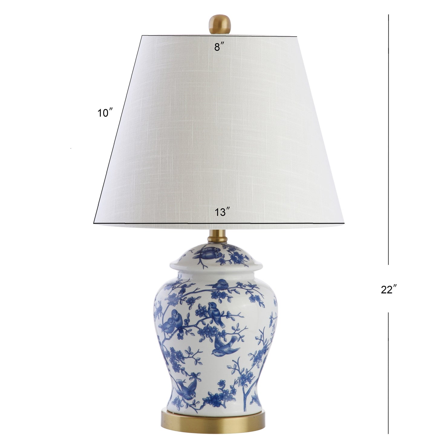 Choi 22 Chinoiserie Table Lamp, Blue/White (Set of 2) by JONATHAN Y