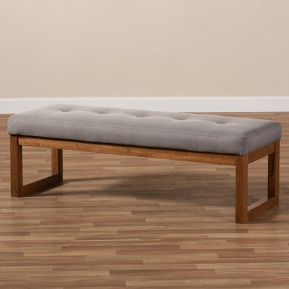Contemporary Fabric Upholstered Bench by Baxton Studio