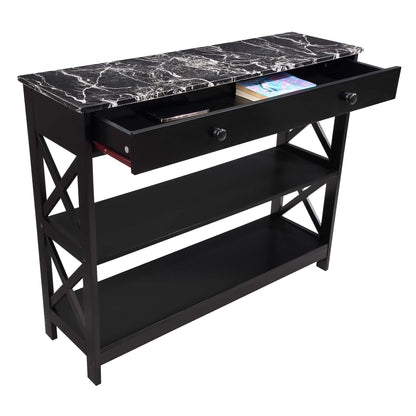 Convenience Concepts Oxford 1 Drawer Console Table with Shelves
