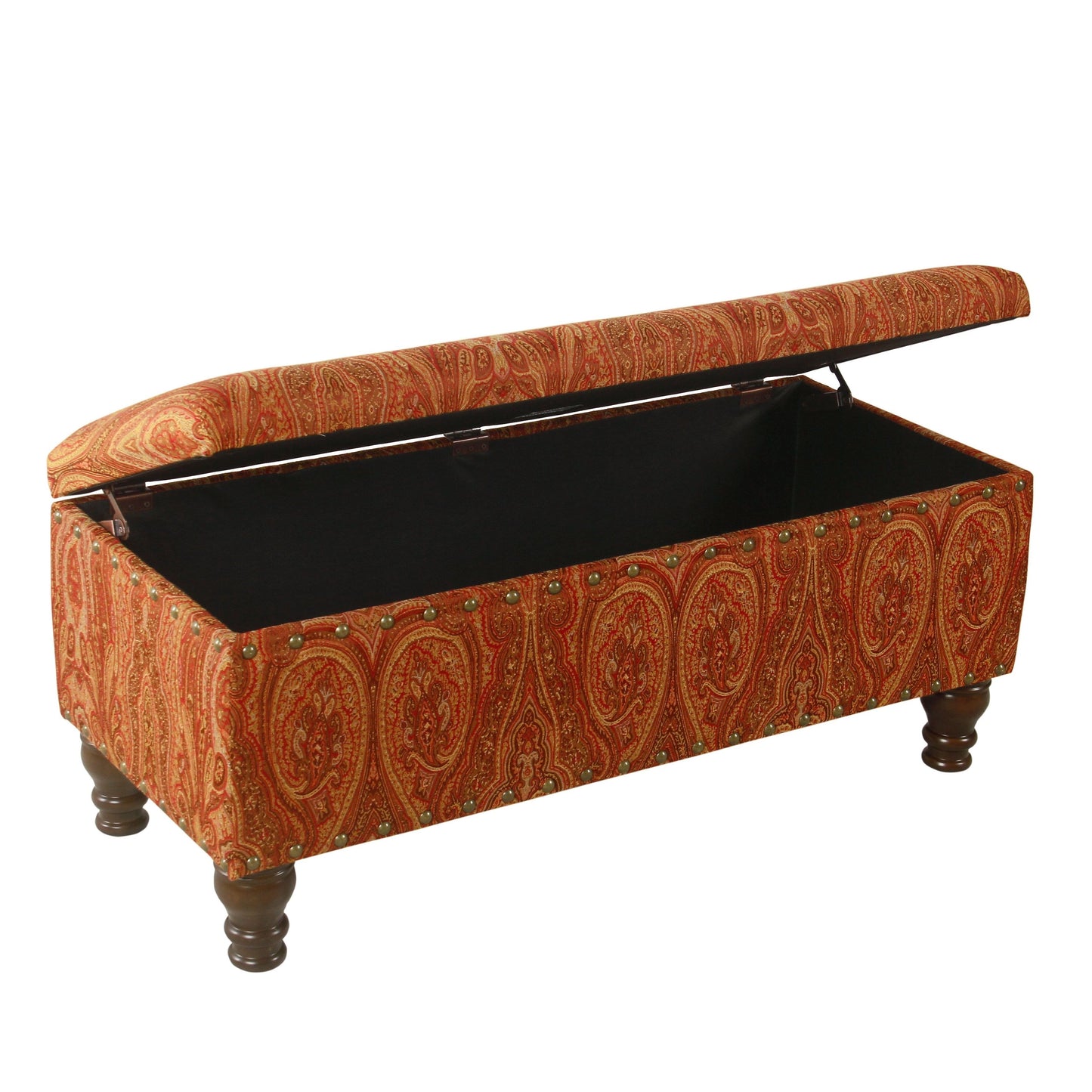 Copper Grove Muscari Upholstered Storage Bench with Nailhead Trim