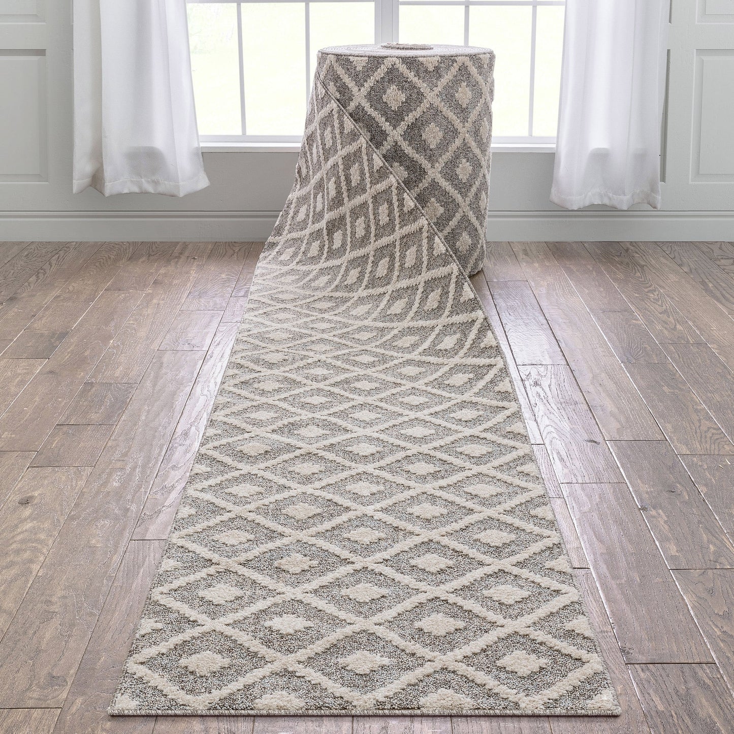 Custom Size Runner Harlow Trellis Modern Hallway Stair Rug