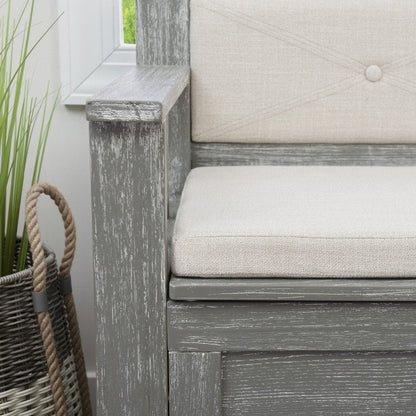 Dahlia Wood Flip Top Storage Entryway Bench