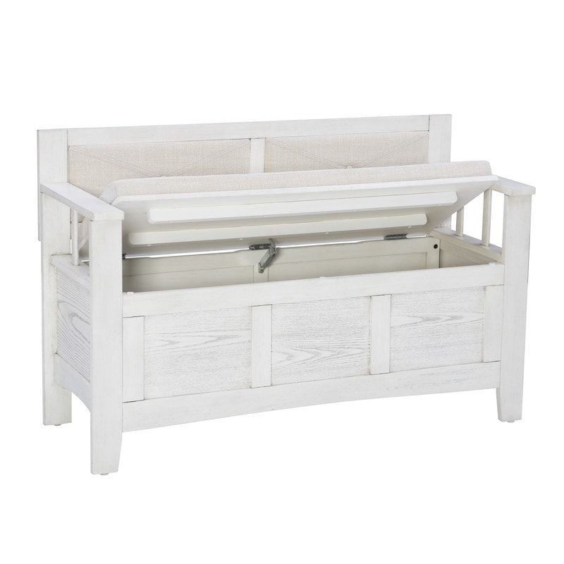 Dahlia Wood Flip Top Storage Entryway Bench