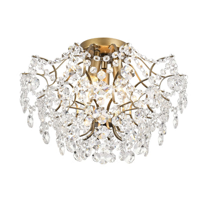 Dalia Elegant Indoor 3-light Crystal Flush Mount