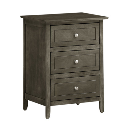 Daniel 3-drawer Transitional Wooden Nightstand