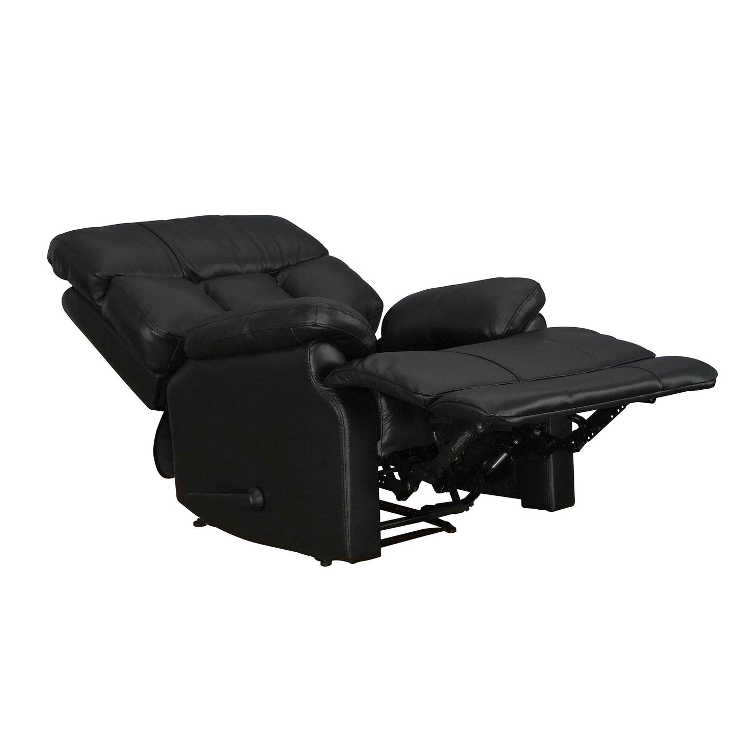 Davin Top Grain Leather Genuine leather Brown Extendable Footrest Manual Recliner