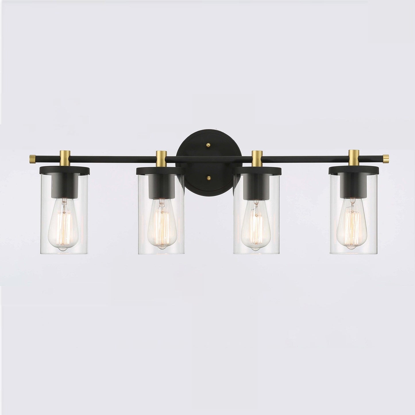 Decatur 6-light Modern Farmhouse Black/ Gold Bathroom Vanity Light with UL Certified