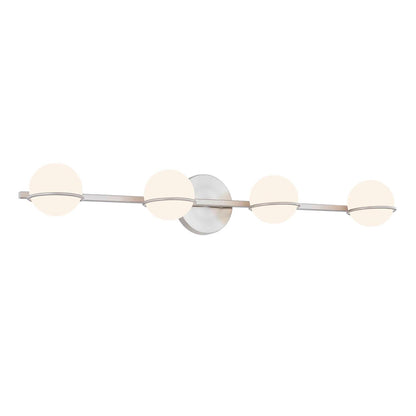 Justice Design Group EVOLV Fusion Centric 4-Light Bath Bar with Opal Glass Shade