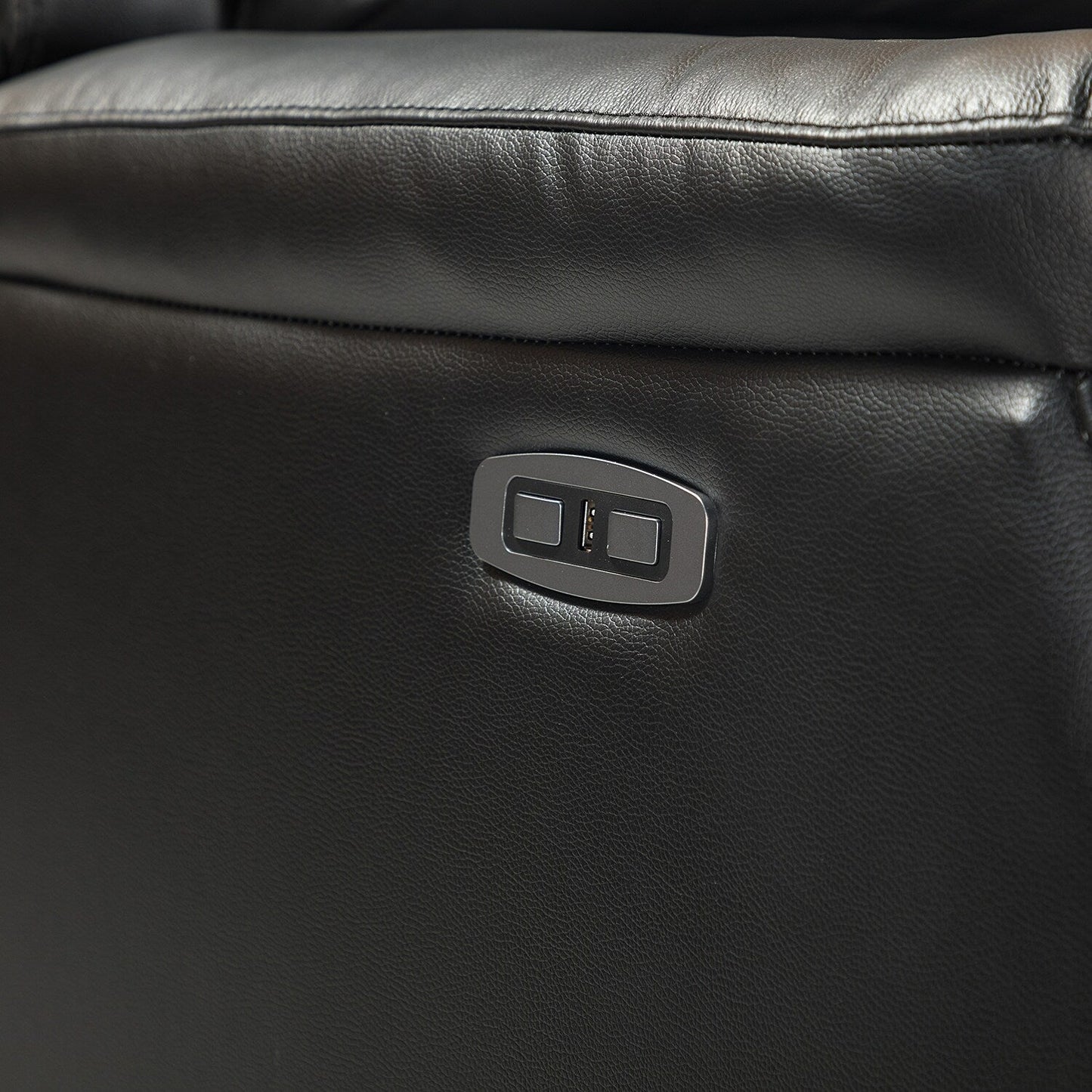 Eduardo Genuine Leather Power Recliner with USB Port Set of 2