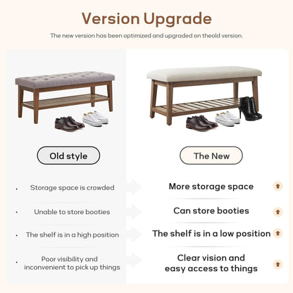 Entryway Shoe Bench Storage Bench Upholstered Bench