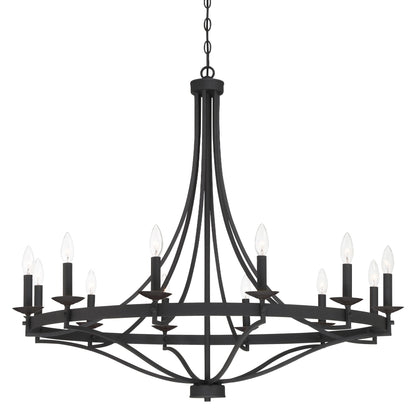 Fidenza 12-light Modern Farmhouse Empire Wagon Wheel Chandelier with UL - D40'' * H135''