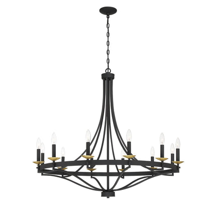 Fidenza 12-light Modern Farmhouse Empire Wagon Wheel Chandelier with UL - D40'' * H135''