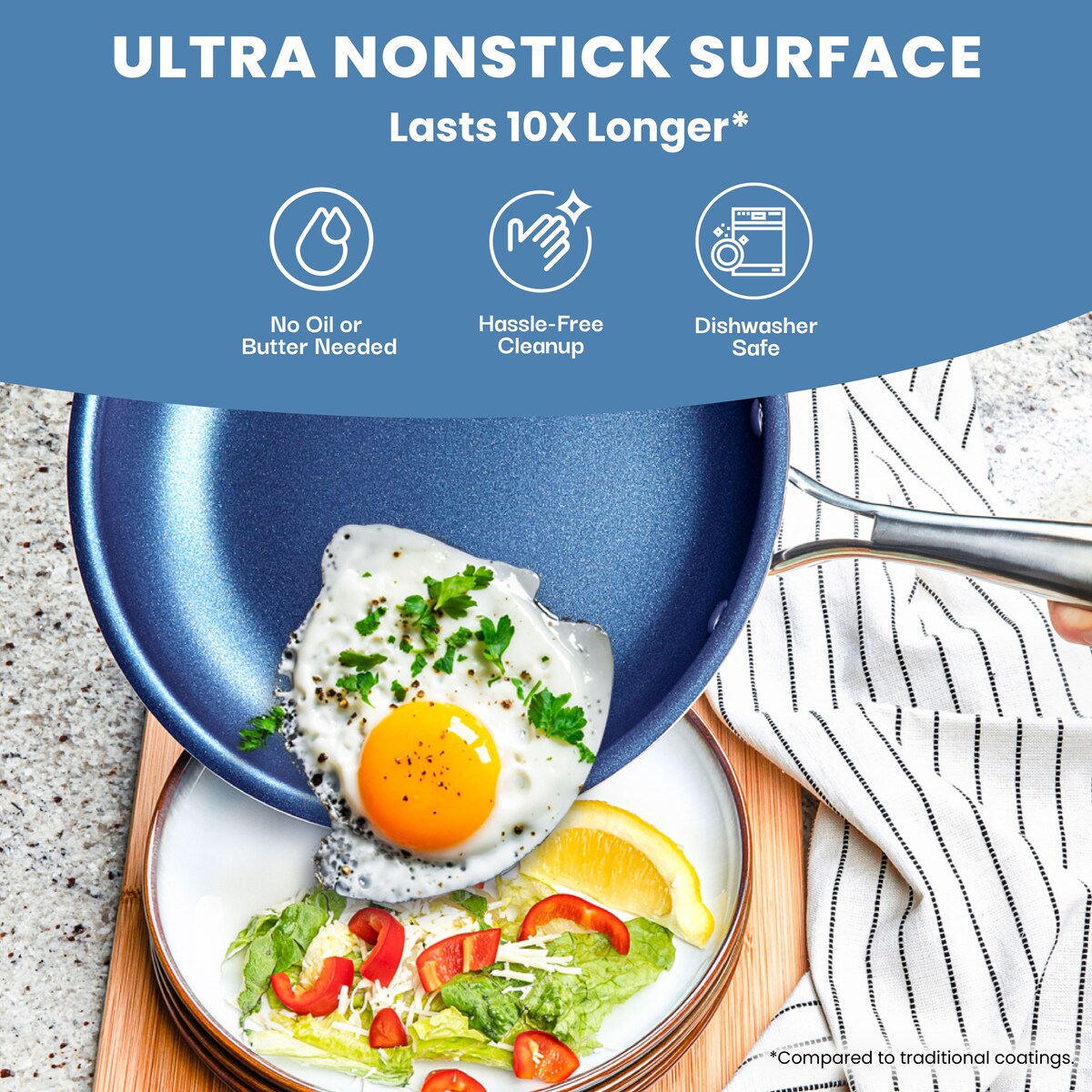 Granitestone Blue 20 Pc Nonstick Cookware Set