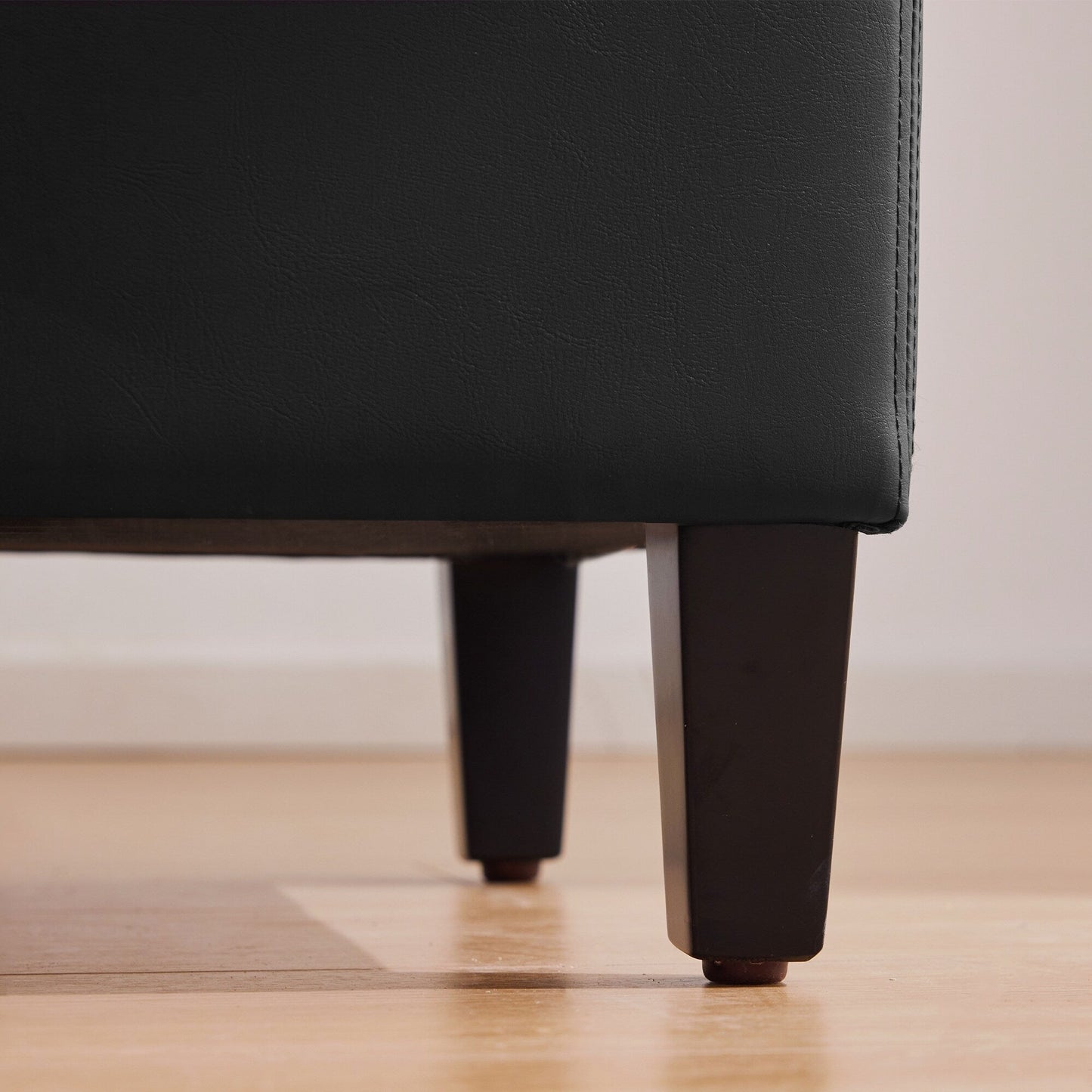 50.3 x 17.50 x 18 Upholstered Rectangular Storage Ottoman-Faux Leather