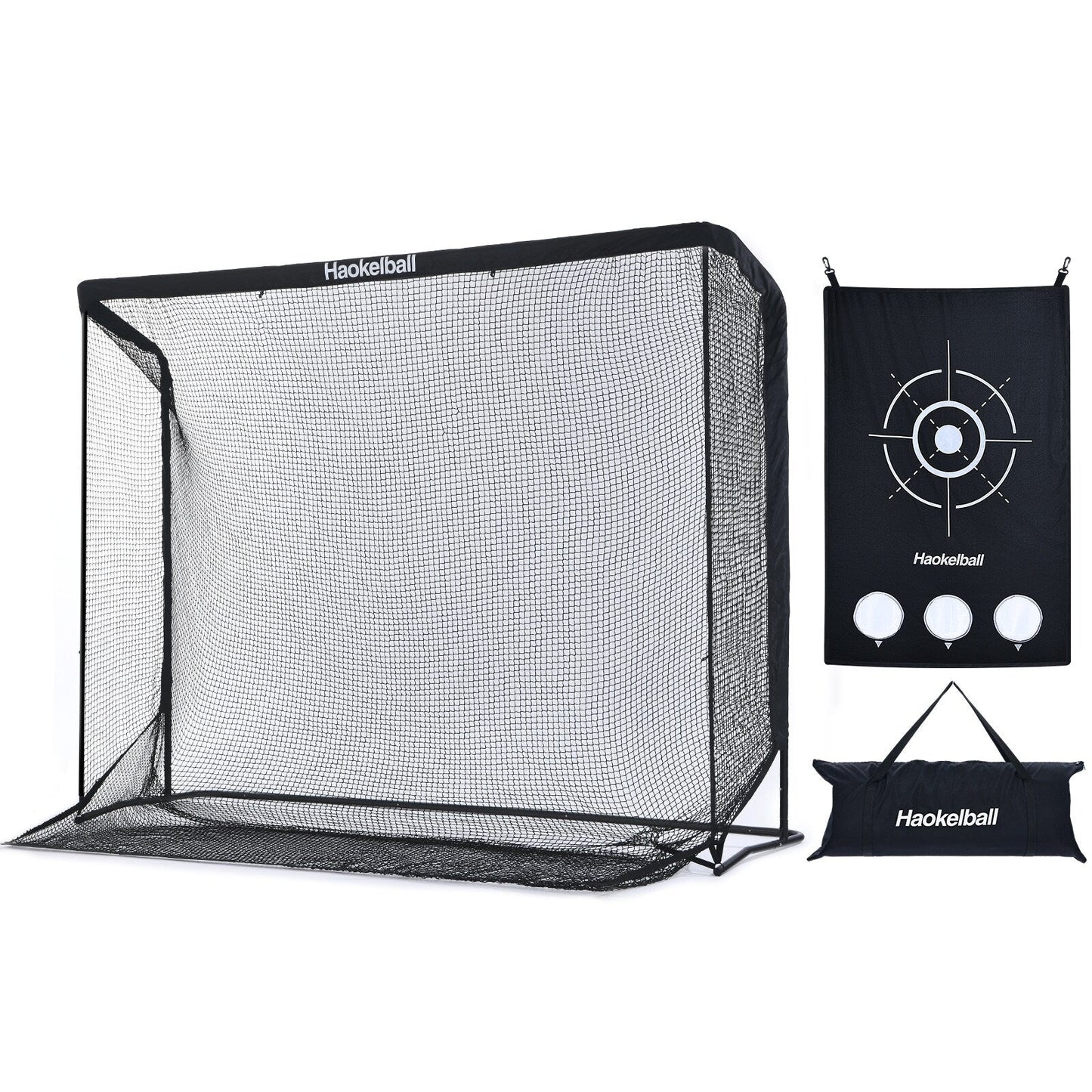 Haokelball Golf Net 10x7.5ft Golf Practice Net with Target Cloth Heavy Duty Golf Hitting Net