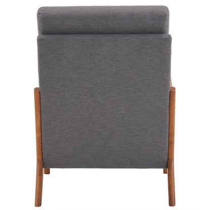 High Back Solid Wood Armrest Backrest Leisure Chair Accent Chair