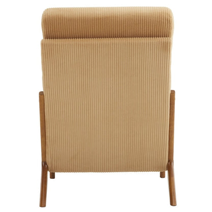 High Back Solid Wood Armrest Backrest Leisure Chair Accent Chair