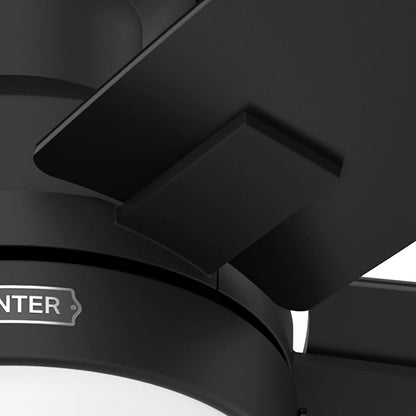 Hunter 52 Anisten Low Profile Ceiling Fan with LED Light and Pull Chain - Modern, Contemporary, Transitional