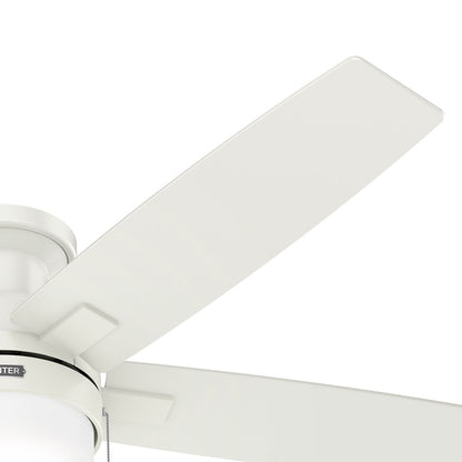 Hunter 52 Anisten Low Profile Ceiling Fan with LED Light and Pull Chain - Modern, Contemporary, Transitional
