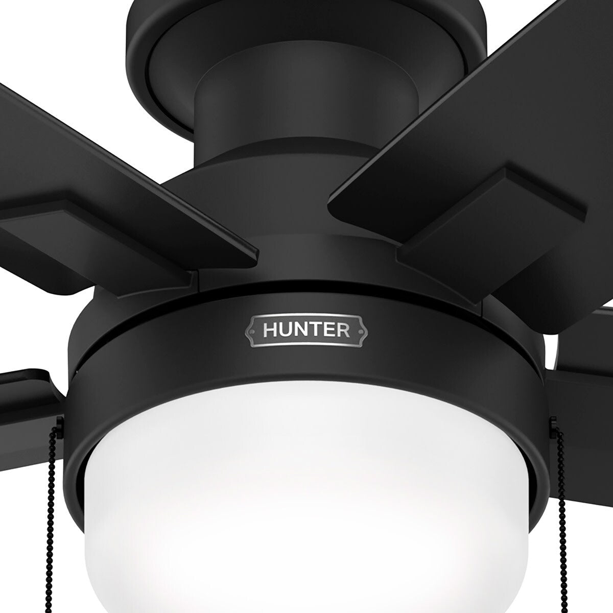 Hunter 52 Anisten Low Profile Ceiling Fan with LED Light and Pull Chain - Modern, Contemporary, Transitional