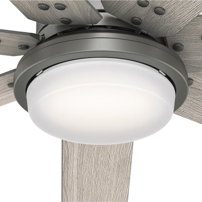 Hunter WiFi Whittington Ceiling Fan with LED Light, Handheld Remote - Windmill - Industrial, Farmhouse, Rustic - SMART FAN!