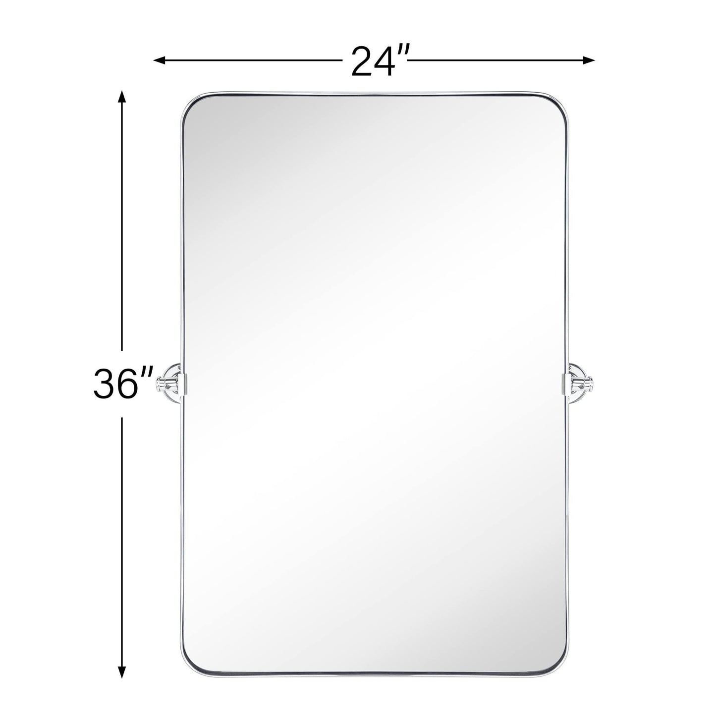 TEHOME Jonathan Rectangle Pivot Tilt Metal Wall Mirror