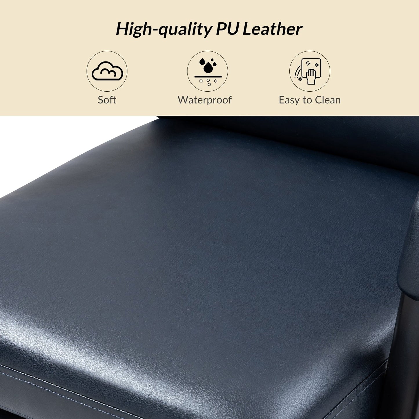 Joseph Modern Task Faux Leather Chair with Tilt Lock and Center Tilt by HULALA HOME